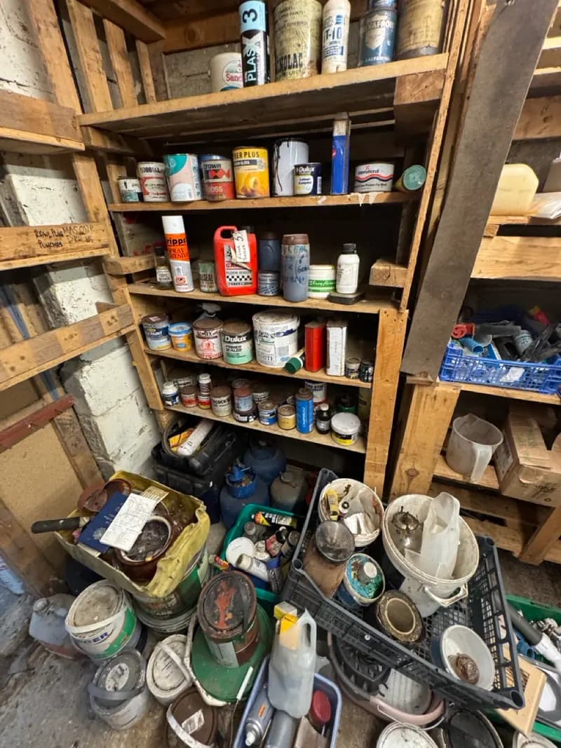 Paint Tins cleared by Wight Waste on the Isle of Wight