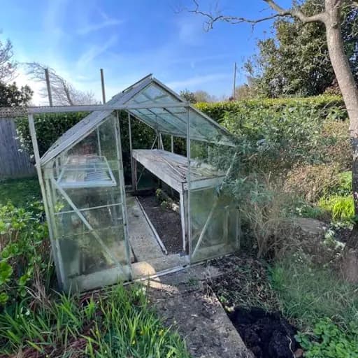 Polycarbonate Greenhouses cleared by Wight Waste on the Isle of Wight