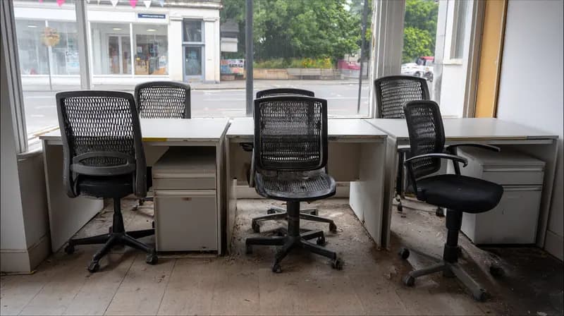 Desks & Chairs cleared by Wight Waste on the Isle of Wight